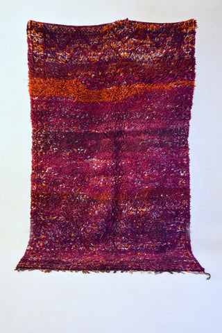 BENI MGUILD. 9'11"x6'2" Vintage Moroccan Rug. Wool Beni MGUILD Carpet. Modern Design.