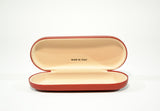 Leather Glasses Slim Case Dark Red Hard Eyeglasses Case Sunglass Case Italian Leather Glasses Case Gift For Him and Her Made in Italy