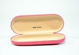 Leather Glasses Slim Case Pink Hard Eyeglasses Case Sunglass Case Italian Leather Glasses Case Gift For Him and Her Made in Italy