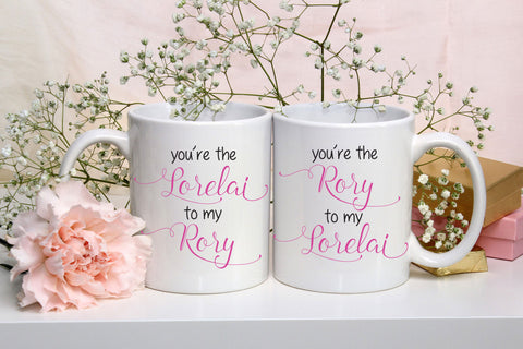 You're The Lorelai to my Rory, Rory and Lorelai Gilmore Girl friend Coffee Mugs, Set of 2 Mugs, Gift for Mom, gift for daughter