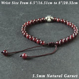 Men's Women Garnet Adjustable Braided Bracelet Tibetan Silver Cross Bead DiyNotion T290