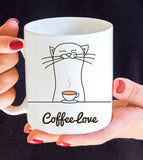 Cat Mug, Funny coffee mug, work mug, Coffee Lovers gift, Funny Cat Mug, I Love Coffee, Cat Lover Gift, Cat Mom Mug, cats and caffeine