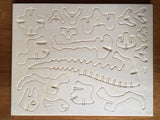 3D Wooden Jigsaw Puzzle  Brontosaurus Pattern Educational Wood Craft Puzzle Eco-Friendly Toy Kit for Child Christmas Puzzle Legno Dinosauro
