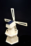 Wooden Puzzle 3D Solar Power Energy Windmill Spinning Puzzle 3D Wooden Jigsaw Puzzle Toy DIY Wooden 3D Puzzle Educational Toy Gift for Boy