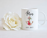Coffee Mug For Mom, Mothers Day Gift, Mom Mug, Mug For Mom, Pregnancy Reveal, Gift For New Mom, Baby Announcement, Coffee Mug With Anchor