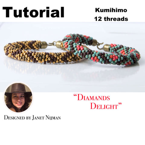 Kumihimo tutorial pattern 12 strands pattern