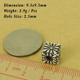 1 Pcs Sterling Silver Cube Bead Vintage DIY Jewelry Making WSP502X1 Wholesale: See Discount Coupons in Item Details