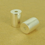 925 Sterling Silver Barrel Bead Seamless Vintage Jewelry Making WSP503 Wholesale Retail