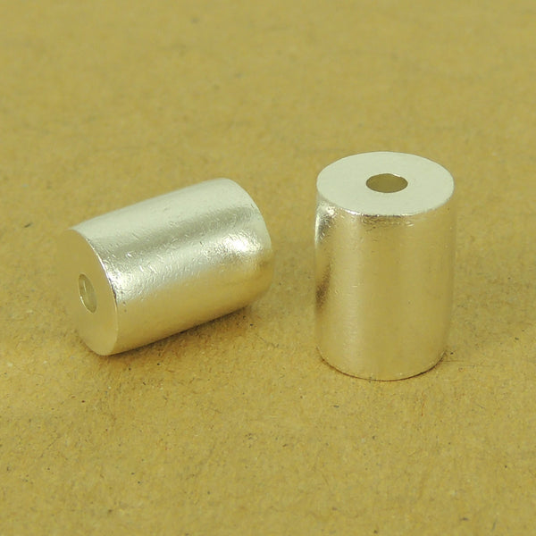 925 Sterling Silver Barrel Bead Seamless Vintage Jewelry Making WSP503 Wholesale Retail