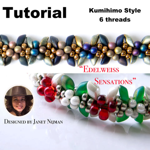 Kumihimo pattern tutorial 6 threads  Edelweiss Sensations bracelet Kumihimo Style