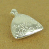 925 Stamp Sterling Silver 'Fu' Bat Bag Pendant Full of Luck Jewelry Making WSP507 Wholesale: See Discount Coupons in Item Details