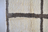 BENI OURAIN. 7'9"x6'Vintage Moroccan Rug. Wool Beni Ourain Carpet. Modern Design.