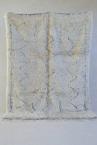 BENI OURAIN 9'1''x6'11"Vintage Moroccan Rug. Wool Beni Ourain Carpet. Modern Design.