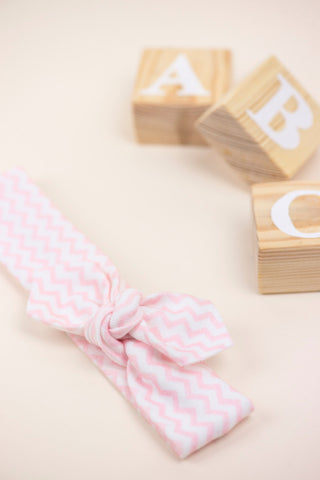 Pink Chevron Organic Baby Headband/Baby Headband/Baby Gift/Newborn Headband/Toddler Headband/Infant Headband/Baby Headwrap