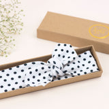 Black and White Polkadot Organic Baby Headband/Baby Headband/Baby Gift/Newborn Headband/Headbands/Infant Headband/Baby Headwrap