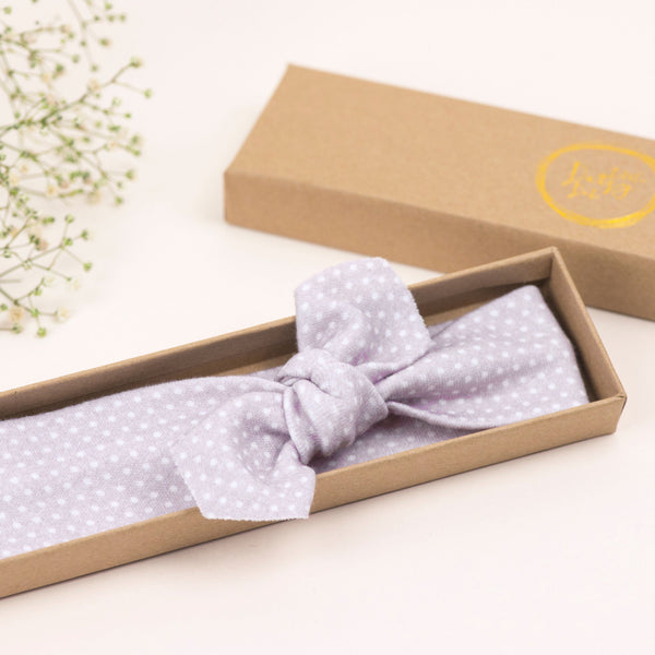 Grey Polkadot Organic Baby Headband/Baby Headbands/Baby Gift/Newborn Headband/Baby Headbands/Infant Headband /Baby Headwrap