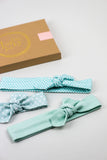 Mint Polkadot Organic Baby Headband/Baby Headbands/Baby Gift/Newborn Headband/Baby Headbands/Infant Headband /Baby Headwrap