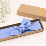 Blue Organic Baby Headband/Baby Headband/Baby Gift/Newborn Headband/Toddler Headband/Infant Headband/Baby Headwrap/Baby Bows
