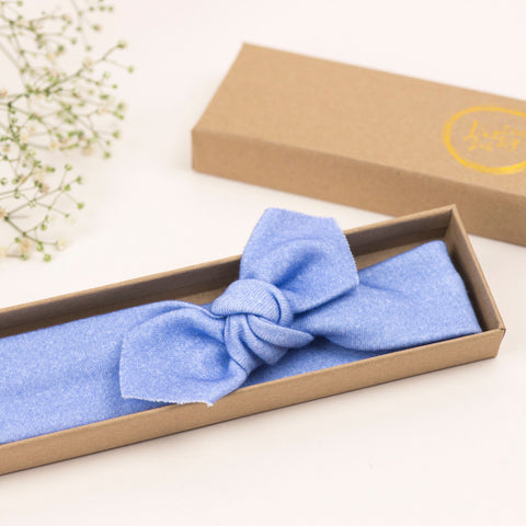 Blue Organic Baby Headband/Baby Headband/Baby Gift/Newborn Headband/Toddler Headband/Infant Headband/Baby Headwrap/Baby Bows