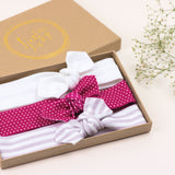 Port Polkadot Organic Baby Headband/Baby Headbands/Baby Gift/Newborn Headband/Pink Baby Headbands/Infant Headband /Baby Headwrap