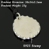 Men's Women Adjustable Necklace 925 Sterling Silver Brass Eagle Pendant with Wax Rope DiyNotion NK178