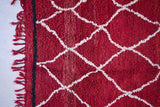 BENI MGUILD. 9'10''x6'4"Vintage Moroccan Rug. Wool Beni Ourain Carpet. Modern Design.