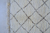 RUNNER BENI OURAIN. Vintage Moroccan Runner Rug. Wool Beni Ourain Carpet. Modern Design.