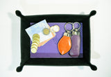 Valet Tray Leather Purple Leather Tray Leather Catch All Dresser Tray Desk Organiser Desk Tidy Change Tray SvuotaTasche in Pelle