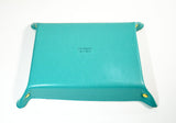 Valet Tray Leather Teal Leather Tray Leather Catch All Dresser Tray Desk Organizer Desk Tidy Change Tray Gift for Him Svuota Tasche in Pelle