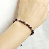 Men's Women Garnet Adjustable Braided Bracelet 925 Sterling Silver Cross Beads DiyNotion BR1024