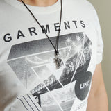 Men's Women Adjustable Necklace 925 Sterling Silver Wolf Head Pendant with Wax Rope DiyNotion NK170