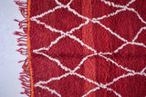 BENI MGUILD. 8'x5'4"Vintage Moroccan Rug. Wool Beni Ourain Carpet. Modern Design.