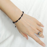 Men's Women Matte Black Onyx Adjustable Braided Bracelet 925 Sterling Silver Beads DiyNotion BR1054