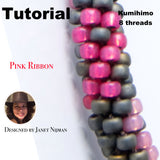 Kumihimo patterns tutorial Pink Ribbon