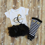 Monogram Onesie Set Outfit Tutu Personalized Shirt Girl Boy Birthday Baby Shower Gift Toddler Shirt