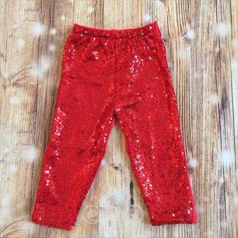 Labor Day Girls Red Sequin Pant