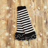 Black & White Stripe Leg Warmers
