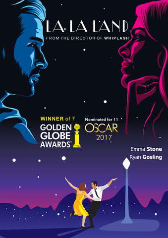 La La Land 2016 Musical Movie Emma Stone Ryan Gosling Poster, La La Land Print, Emma Stone Poster, Movie Art, Size 13x20" 24x36" 32x48" #12