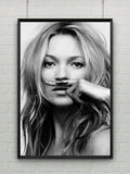 Kate Moss Life Is Funny Super Model Sexy Poster, Art B&W Print, High Quality Artwork, Home Deco, Art Print, Fashion Art Size 13x20" 24x36"