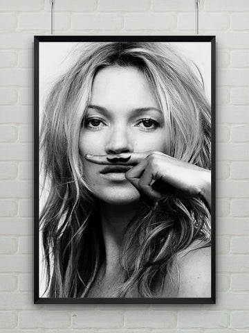 Kate Moss Life Is Funny Super Model Sexy Poster, Art B&W Print, High Quality Artwork, Home Deco, Art Print, Fashion Art Size 13x20" 24x36"