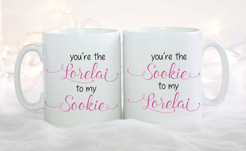 Gilmore Girls, You're The Lorelai to my Sookie, Mug Set, Sookie and Lorelai, Gilmore Girls Coffee Mug, Set of 2 Mugs, Best Friends Gift