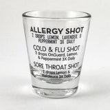 Recipes E.O. Shot Glass – Essential Oils Allergy Cold Flu Sore Throat Digestive Cold Sore - by Hidden Essentials - Helpful Funny
