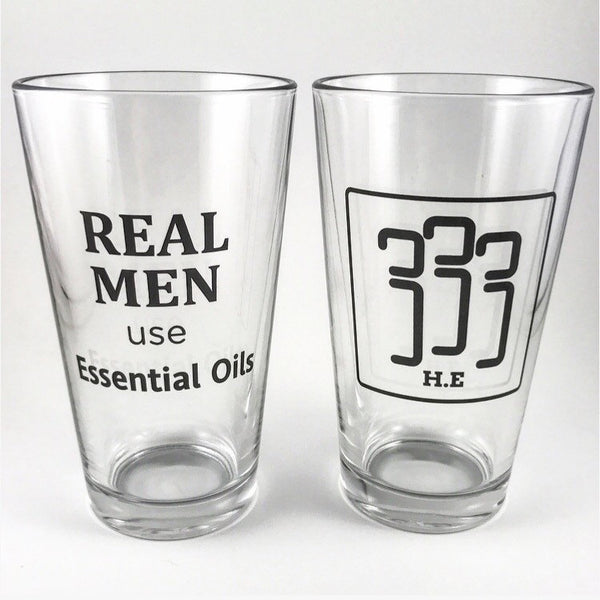 Essential Oils Glassware Gift 16 oz - Real Men Use Essential Oils - dōTERRA