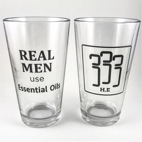 Essential Oils Glassware Gift 16 oz - Real Men Use Essential Oils - dōTERRA