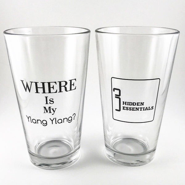 Essential Oils Glassware Gift 16 oz – Where is my Ylang Ylang? - Hidden Essentials - Helpful Funny Slogans