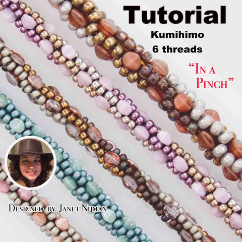 Kumihimo pattern tutorial 6 threads  "In a Pinch" Kumihimo Style