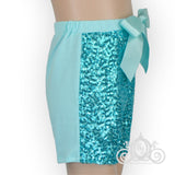 Aqua | Light Blue | Mint| Mermaid Green Girls Sequin Shorts