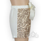 Girls Gold Sequin Shorts