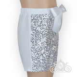 Labor Day Girls Silver Sequin Shorts Pants