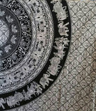 Indian Black&White Mandala flat sheet/Dining Table Cover/Throw/Mandala Tapestry/Wall Hanging/Wall Tapestries/Perfect Christmas Present